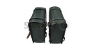 For Royal Enfield Goan Classic 350 Leather Pannier Dark Green Bags With Mounting - SPAREZO